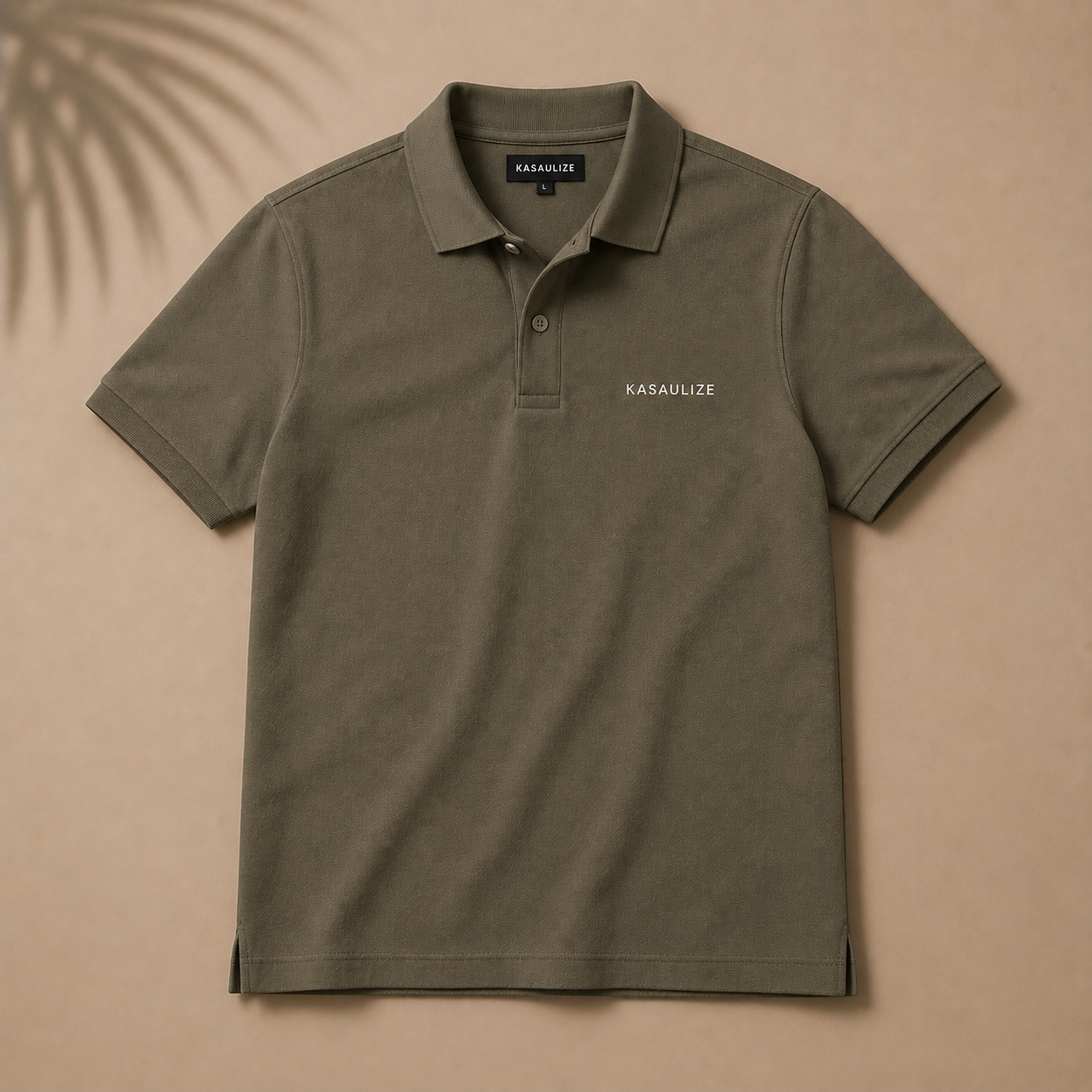 KASAULIZE Olive Textured Polo