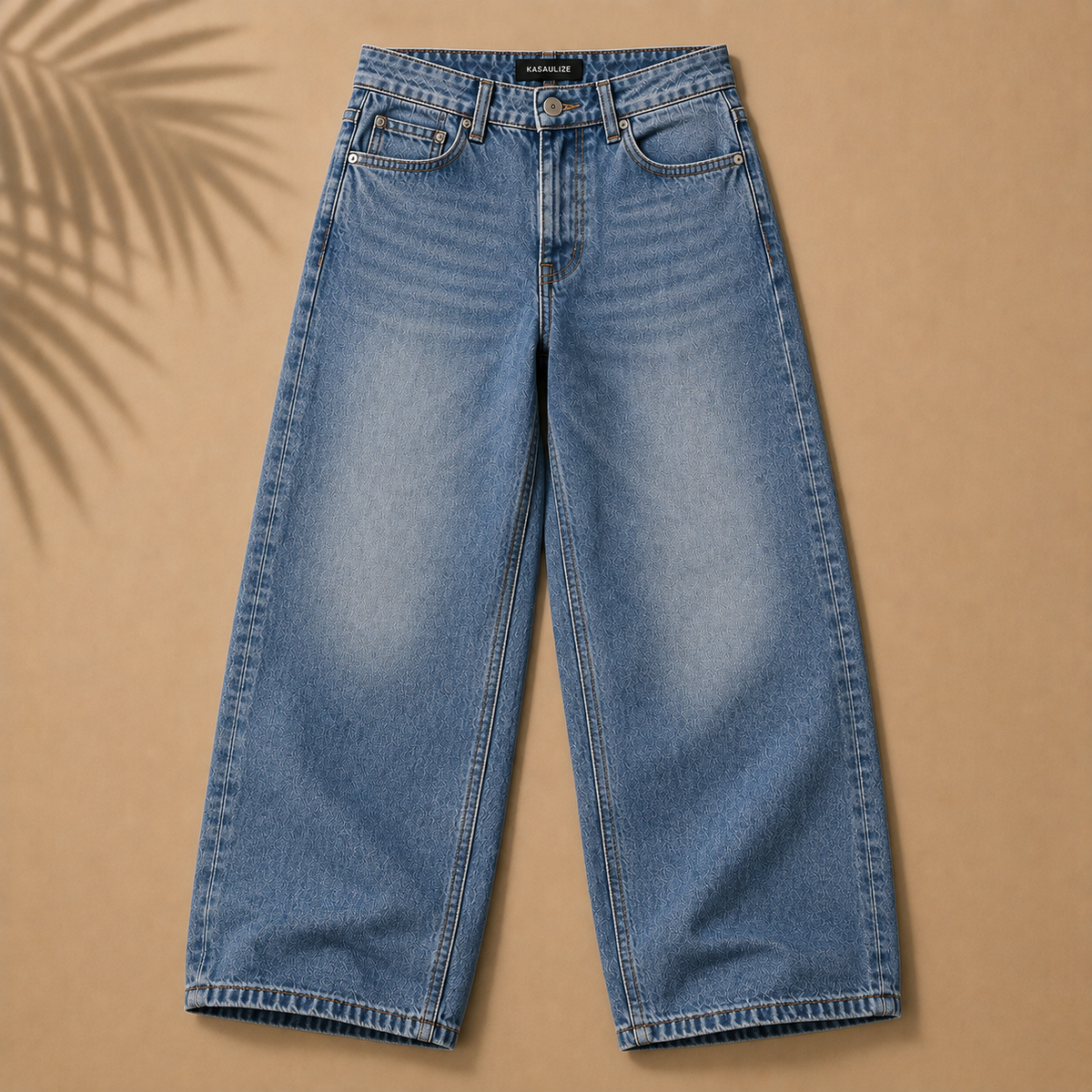 KASAULIZE Relaxed Wide-Leg Jeans
